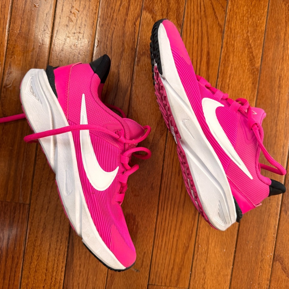 Nike Kids Pink and White Athletic Sneakers
